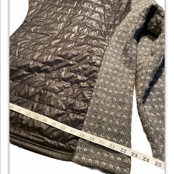 Luhta Wool Blend Full Zip Jacket Women’s Size XXL Gray Black Quilted Trim - Picture 6 of 14